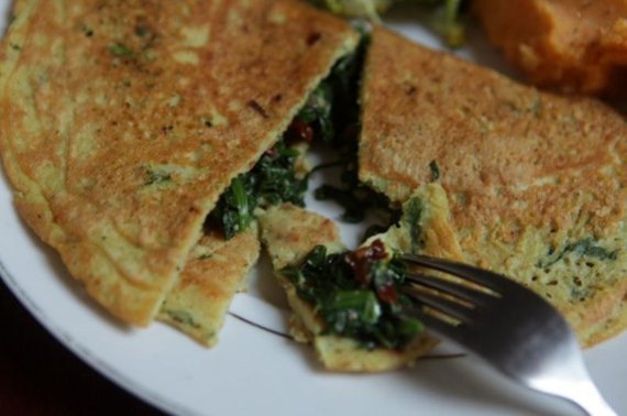 omelete de graão de bico