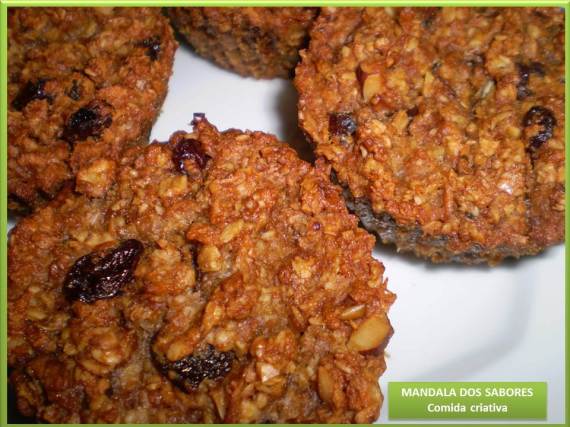 Cookie de maça e castanha