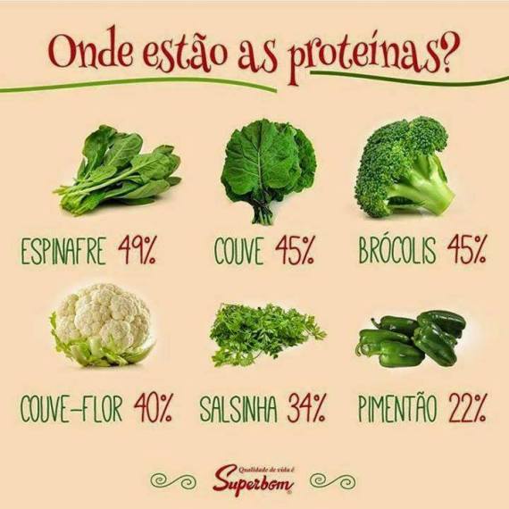 vegetais e próteínas